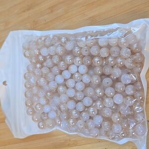 8mm Shimmery Peach Acrylic beads (man made material)